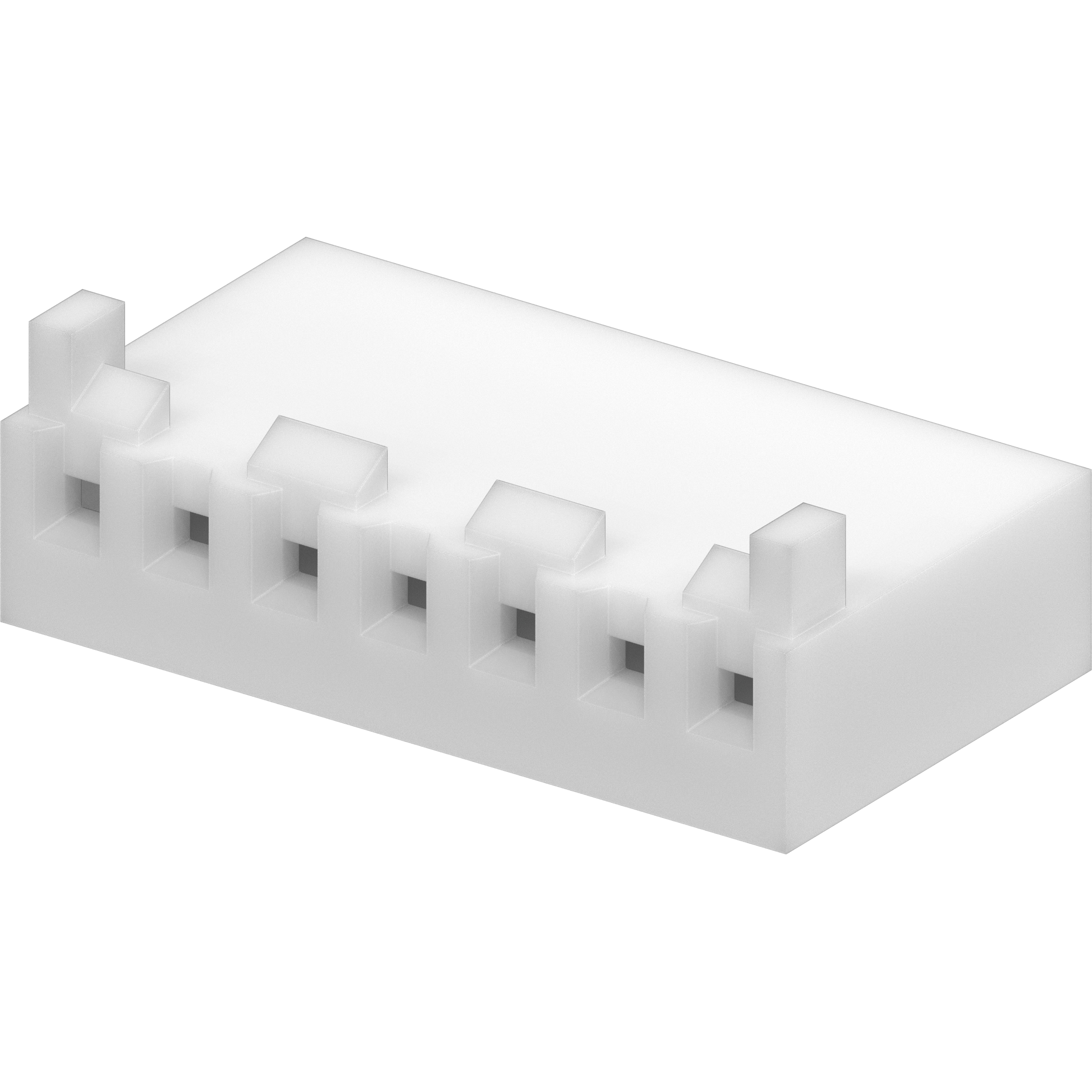 Molex-0009508073 Connector Discrete Wire Housing Conn Housing F 7 POS 3.96mm Crimp ST Cable Mount Natural KK® Bag