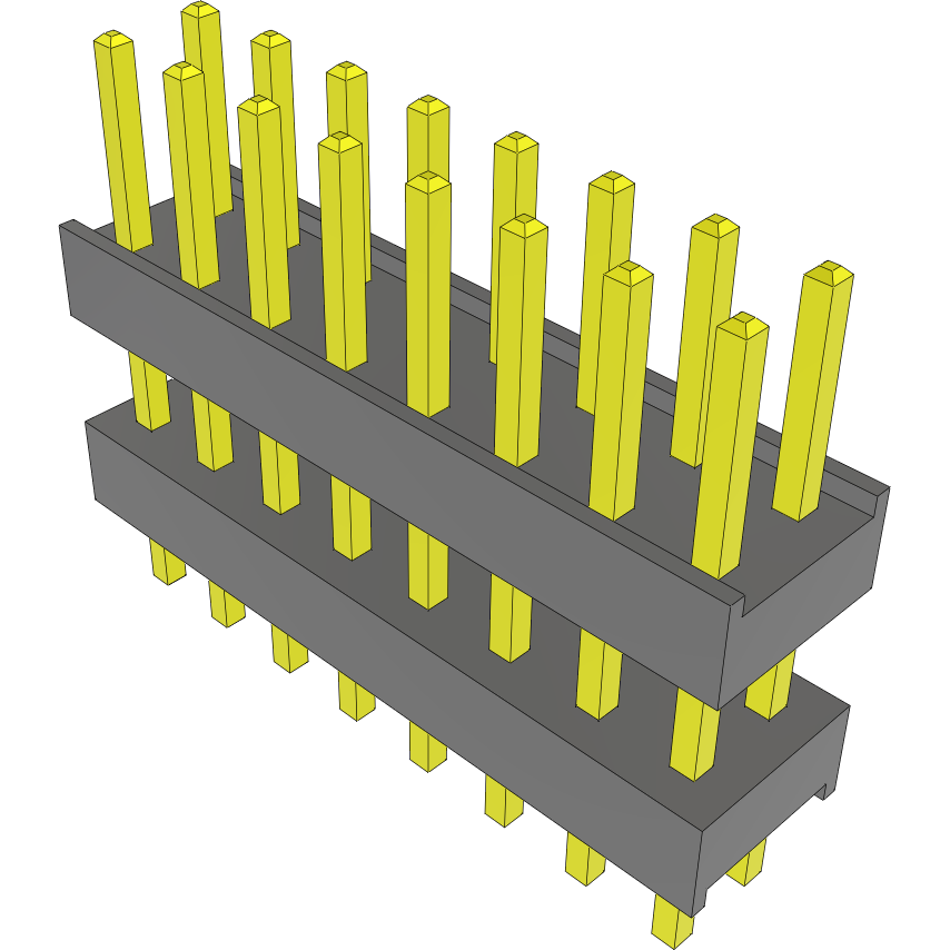 Samtec-DW-08-15-F-D-327 连接器插头及 PCB 插座 Conn Board Stacker HDR 16 POS 2.54mm Solder ST Thru-Hole Bulk