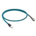 Cable Assembly Cat 5e 1m 24AWG RJ-45 to M12 Circular 8 to 8 POS F-M