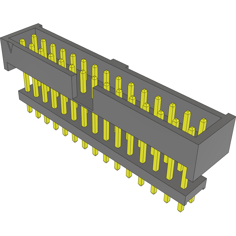 Samtec-ZLTMM-115-73-S-D-390 Piastre connettori e prese PCB Conn Elevated Shrouded Header HDR 30 POS 2mm Solder ST Thru-Hole Bulk