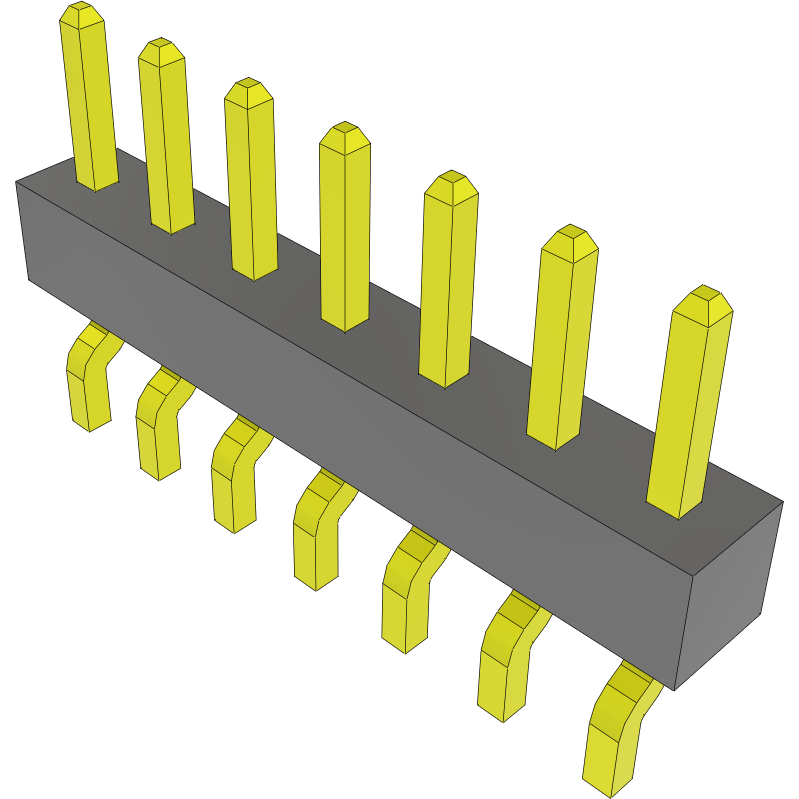 Samtec-MMT-107-01-S-SH Connector Headers and PCB Receptacles Conn Unshrouded Header HDR 7 POS 2mm Solder RA Side Entry SMD Tube