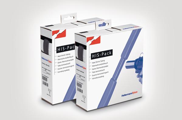 HellermannTyton-300-30480 热缩管 Heat Shrink Tubing ST Polyolefin Black Thin Box