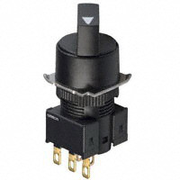 Omron-A165S-T2M-1 Schaltwählhebel Switch Selector N.O./N.C. SPDT 90° Knob 5A 250VAC 30VDC Solder 250000Cycles Panel Mount