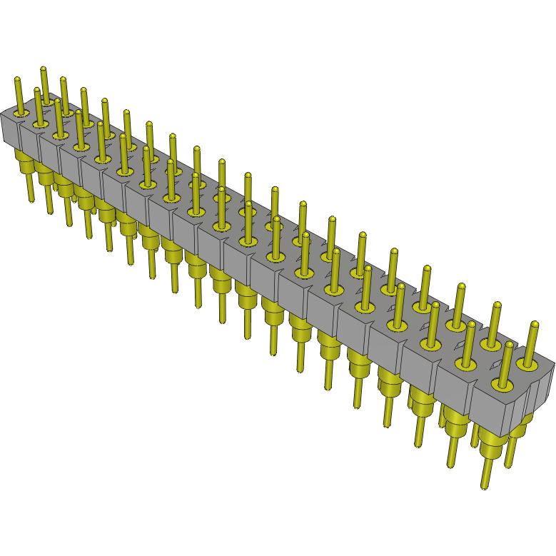 Samtec-BBD-119-T-A Piastre connettori e prese PCB Conn Unshrouded Header HDR 38 POS 2.54mm Solder ST Top Entry Thru-Hole Tube