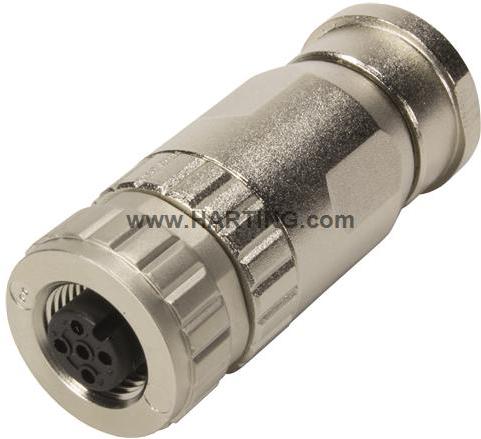 HARTING-21033492501 Steckverbinder, rund Conn M12 Circular SKT 5 POS Screw ST Cable Mount 5 Terminal 1 Port