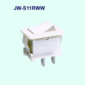 NKK Switches-JW-S11RWW Switch Rocker Switch Rocker ON None OFF SPST Quick Connect/Solder Lug Curved Rocker 10A 250VAC 30000Cycles