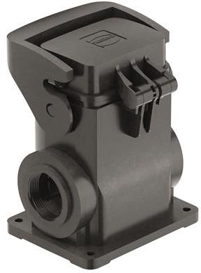 HARTING Technology Group-19430060296 Backshells Surface Mount Housing 90° 6B Shell Size Glass Filled Nylon/Glass Filled Polyamide Single Lock Han-Eco®