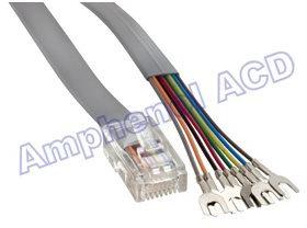 Amphenol Communications Solutions-MP-5FRJ45SLPS-002 Assemblage de câble autre Cable Assembly Patch Cable 0.609m RJ-45 to Spade Lug 8 to 8 POS Crimp-Crimp Bag