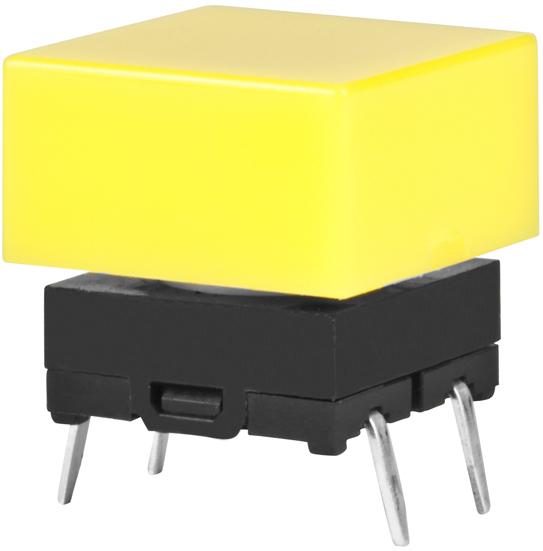 NKK Switches-JB15KP-2E Tastschalter Switch Tactile OFF (ON) SPST Square Button PC Pins 0.125A 24VDC 5000000Cycles 1.76N Thru-Hole
