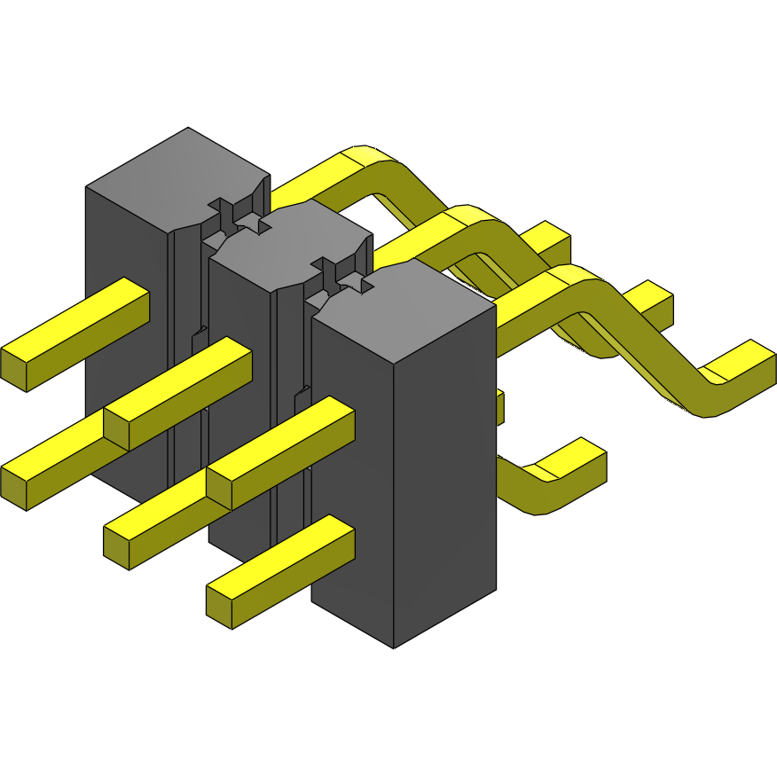 Samtec-TSM-103-04-L-DH Steckverbinderleisten und Leiterplattenbuchsen Conn Unshrouded Header HDR 6 POS 2.54mm Solder RA Side Entry SMD Bulk