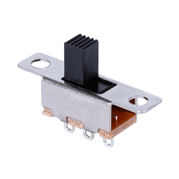 Same Sky (formerly CUI Devices)-SLW-195557-5A-N-D Interruptor corredizo Switch Slide ON ON SPDT Raised Slide 0.3A 50VDC 10000Cycles Quick Connect Panel Mount