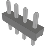 Conn Unshrouded Header HDR 4 POS 2mm Solder ST Top Entry Thru-Hole Bulk