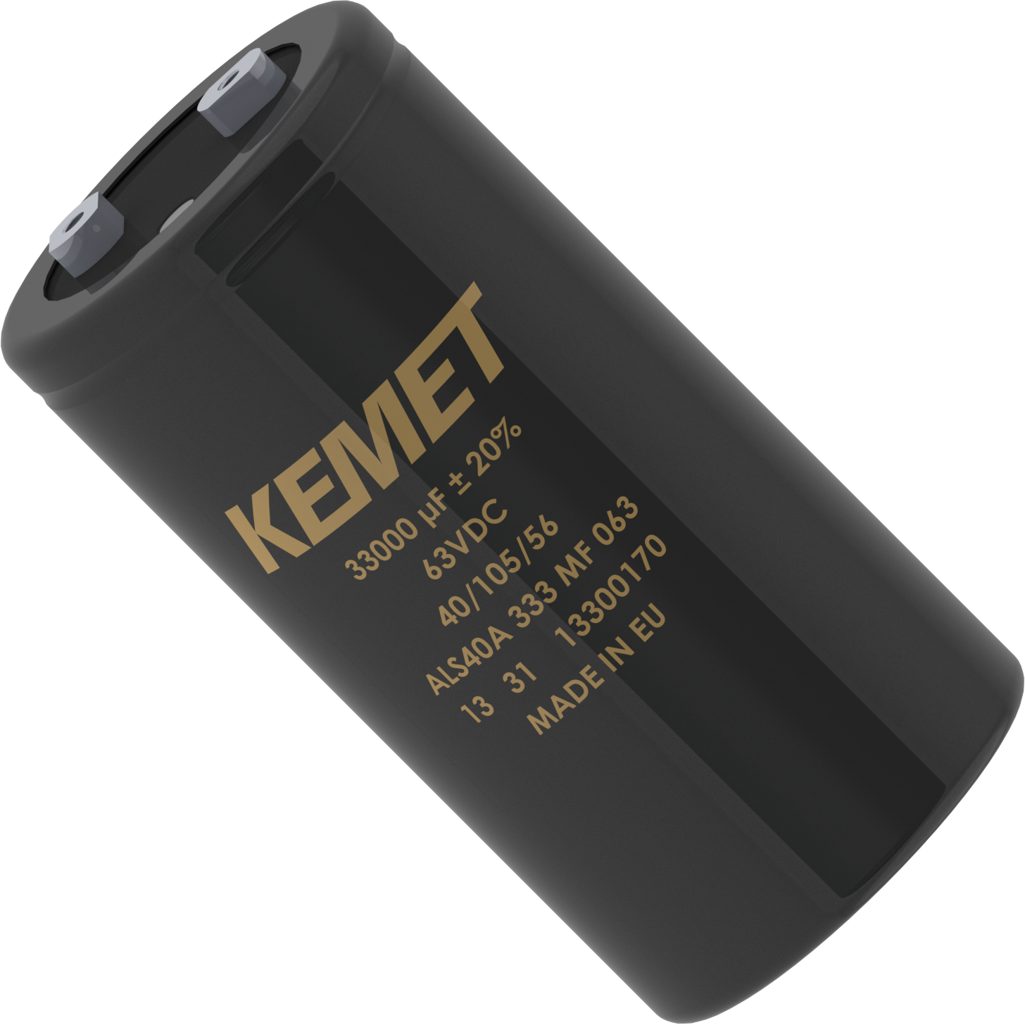 KEMET Corporation-ALS40A683KE025 Condensatore alluminio Cap Aluminum Lytic 68000uF 25V 20% (51 X 82mm) Clamp Mount Screw 0.013 Ohm 12A 7000h 105°C Box