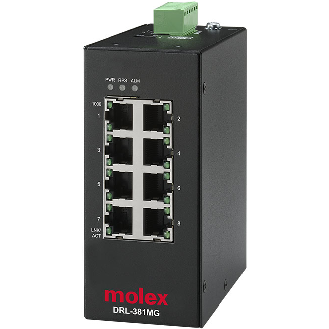 Molex-1120361103 Ethernet-Schaltern Ethernet Switch 8-Port 1000Mbps Carton