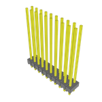 Conn Unshrouded Header HDR 20 POS 2.54mm Solder ST Top Entry Thru-Hole Bulk