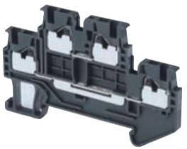 Omron-XW5T-P1.5-1.1-2 Blocs de raccordement de terminaux Conn Feed-Through Terminal Block 2 POS Screw DIN Rail 17.5A