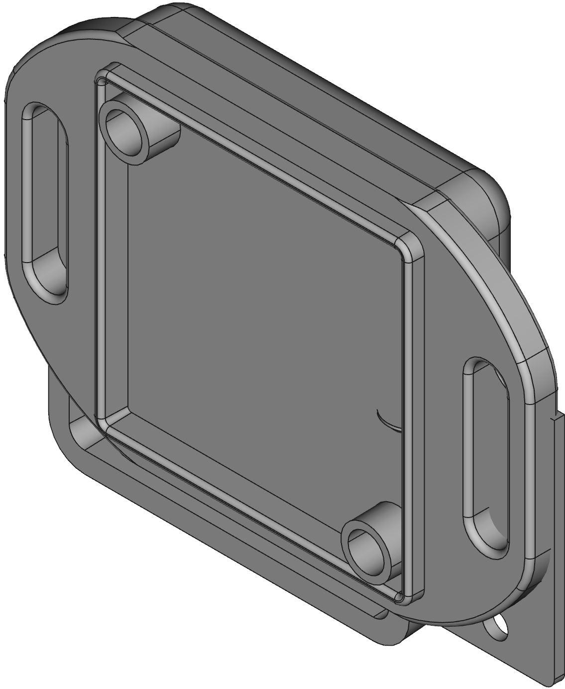 Hammond Manufacturing-1551NFLGY  Light Gray Acrylonitrile Butadiene Styrene Flange Mount Hand Held Enclosure