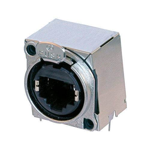 Neutrik Group-NE8FBH-S Steckverbinder, Telefon und Telekommunikation Conn RJ-45 F 8 POS 1.27mm Solder RA Thru-Hole 8 Terminal 1 Port