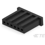 TE Connectivity-280360 Connector Discrete Wire Housing Conn Housing RCP 6 POS 2.54mm Crimp ST Cable Mount Black Bag
