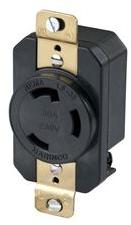 Marinco-306R-AM1 Steckverbinder Conn Power RCP 3 POS Screw ST Wall Mount 3 Terminal 1 Port
