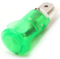 Mallory Sonalert Products-FL1P-12QJ-1-G3V Panel Mount Indicators LED Panel Mount Indicator Uni-Color Green 10000mcd 2-Pin Bulk