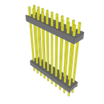Conn Board Stacker HDR 20 POS 2.54mm Solder ST Top Entry Thru-Hole Bulk