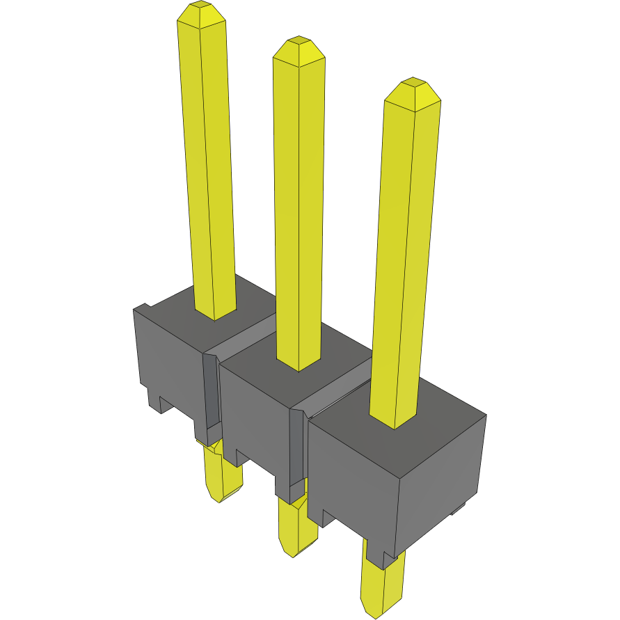 Samtec-TSW-103-24-G-S-LL Connector Headers and PCB Receptacles Conn Unshrouded Header HDR 3 POS 2.54mm Solder ST Top Entry Thru-Hole Bulk