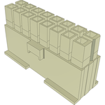 Conn Housing RCP 16 POS 4.19mm Crimp ST Cable Mount Power Mate® Bulk