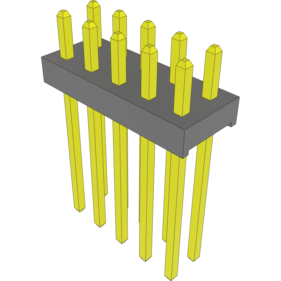 Samtec-MTMM-105-09-L-D-100 Steckverbinderleisten und Leiterplattenbuchsen Conn Unshrouded Header HDR 10 POS 2mm Solder ST Top Entry Thru-Hole Bulk
