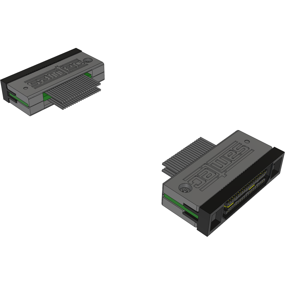 Samtec-EQCD-020-06.00-SEU-SED-2 Kabelbaugruppen Koaxial Cable Assembly Coax Micro Ribbon 0.15m 38AWG Micro High Speed Socket to Micro High Speed Socket F-F Q STRIP® Bag