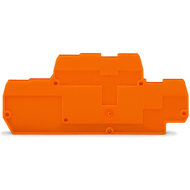 WAGO-870-573 Steckverbinderzubehör Connector Accessories End Plate/Intermediate Plate Straight Polyamide 6/6 Gray Box