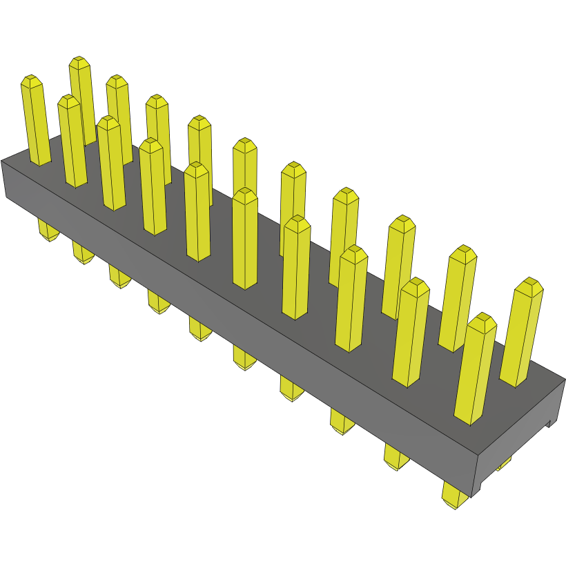 Samtec-MTMM-110-02-G-D-126 Piastre connettori e prese PCB Conn Unshrouded Header HDR 20 POS 2mm Solder ST Top Entry Thru-Hole Bulk