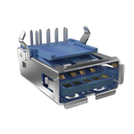Amphenol Communications Solutions-10117835-T01LF Connector USB USB 3.0, Input Output Connectors, Receptacle Type A, Right Angle Through Hole, 30 uin Gold