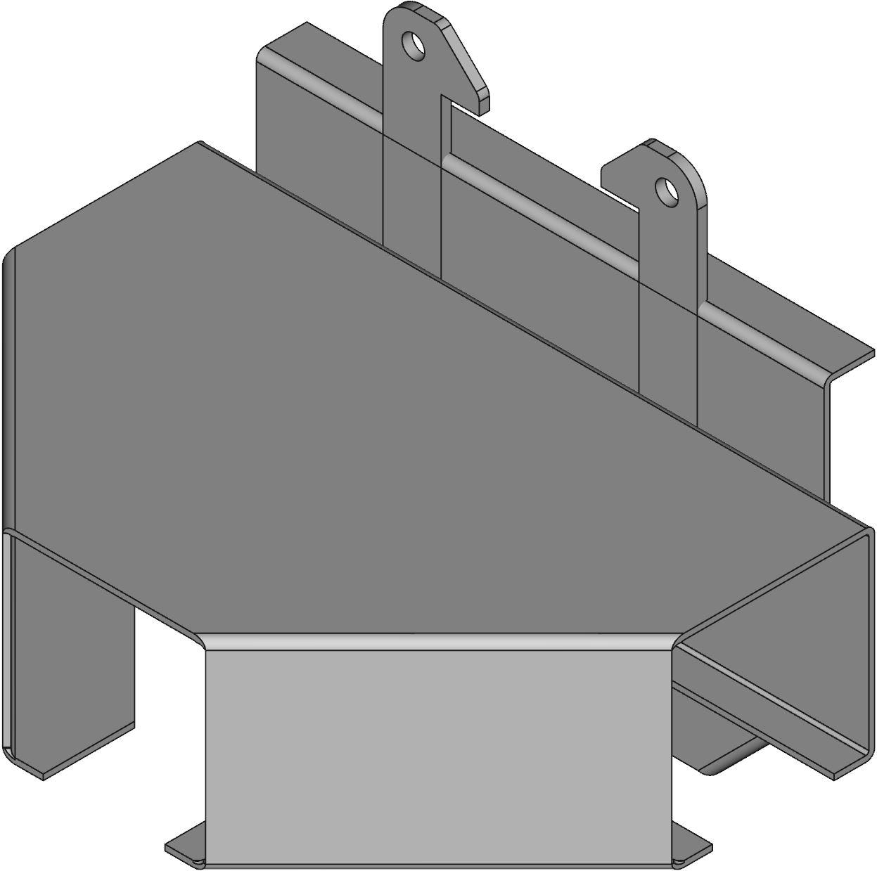Hammond Manufacturing-1485BTN Verdrahtungskanäle Wiring Ducts Tee Fitting Top Opening Square with Cover Steel Gray