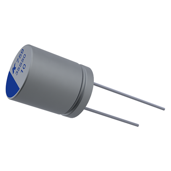 KEMET Corporation-A759MY227M1JEAE045 Capacitor Aluminum Polymer Cap Aluminum Polymer 220uF 63VDC 20%( 10 X 20mm) Radial 5mm 0.045 Ohm 2.1A 2000h 125°C Ammo