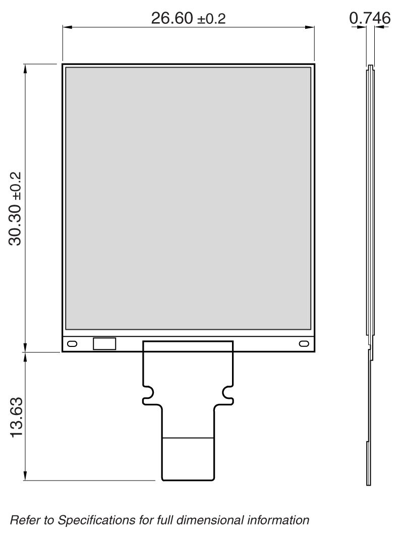 Sharp-LS013B7DH03 TFT-Module 1.28in LCD Monitor without Touchscreen 128x128Pixels