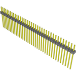 Conn Unshrouded Header HDR 37 POS 2.54mm Solder ST Top Entry Thru-Hole Bulk