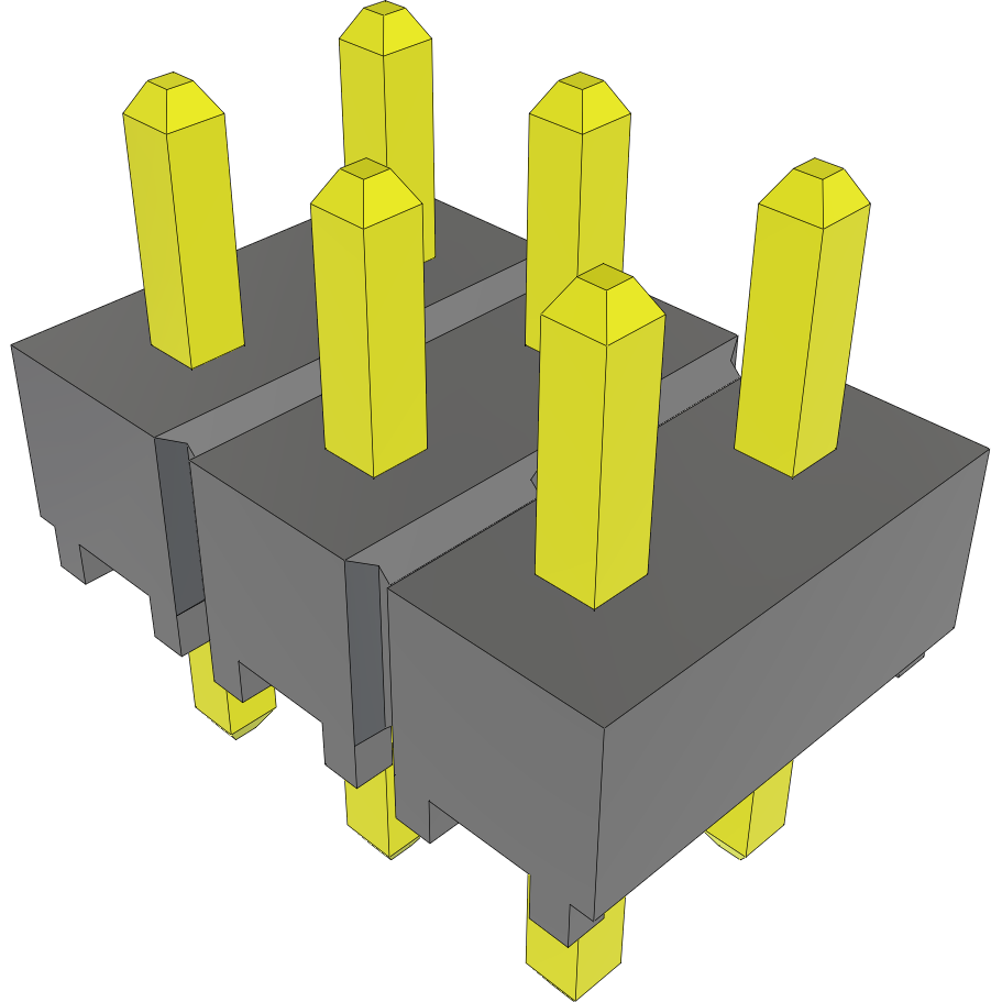 Samtec-TSW-103-06-F-D Connector Headers and PCB Receptacles Conn Unshrouded Header HDR 6 POS 2.54mm Solder ST Top Entry Thru-Hole Bulk