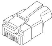 Molex-0950435895 Raccordement téléphone et télécom Conn RJ-45 PL 8 POS 1.02mm IDT ST Cable Mount 8 Terminal 1 Port Cat 5 Bag