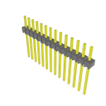 Conn Unshrouded Header HDR 14 POS 2.54mm Solder ST Top Entry Thru-Hole Bulk