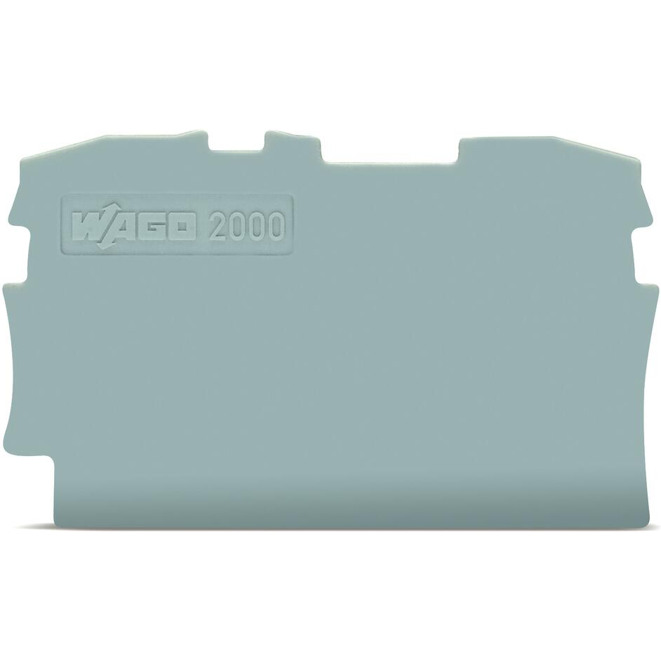 WAGO-2000-1291 Steckverbinderzubehör Connector Accessories Intermediate Plate Straight Polyamide 6/6 Gray Box