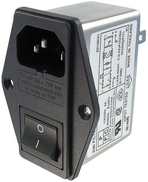 Qualtek Electronics-880-03/002 Power Entry Modules EMI Power Entry Modules Filter