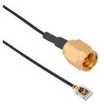 SMA STR Plug to MHF-1-LK RA Plug for 1.13 mm Cable