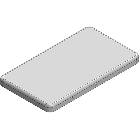 Masach Tech-MS638-10C-NS null 64.4 x 36.9 x 4mm Two-piece Drawn-Seamless RF Shield/EMI Shield COVER (Nickel-Silver)