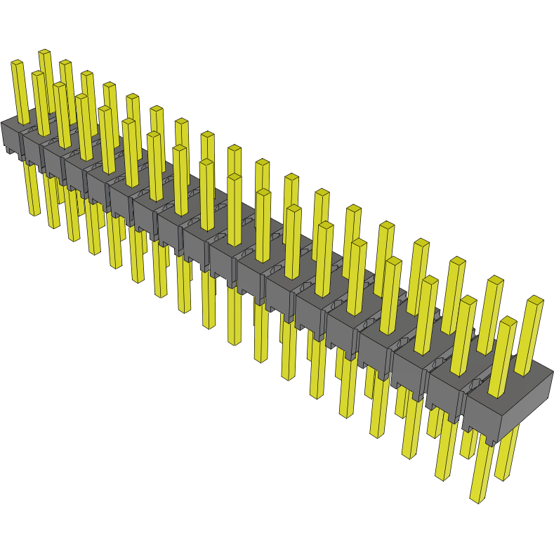 Samtec-MTSW-118-08-S-D-200 连接器插头及 PCB 插座 Conn Unshrouded Header HDR 36 POS 2.54mm Solder ST Top Entry Thru-Hole Bulk