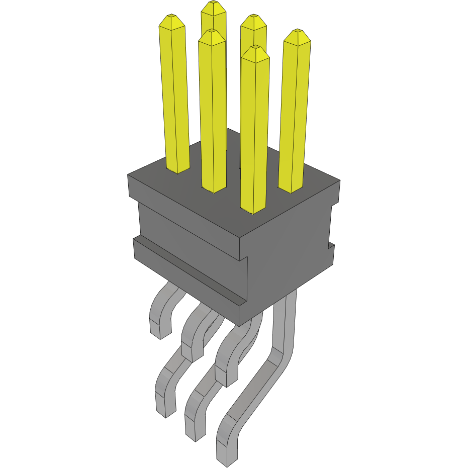 Samtec-FTSH-103-04-F-DH Steckverbinderleisten und Leiterplattenbuchsen Conn Unshrouded Header HDR 6 POS 1.27mm Solder RA Side Entry SMD TIGER CLAW™ Layer