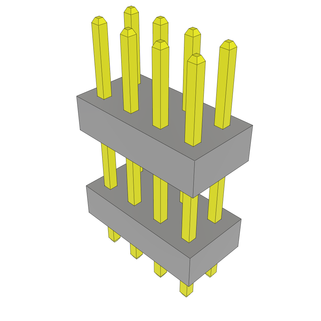 Samtec-TW-04-04-G-D-303-126 Steckverbinderleisten und Leiterplattenbuchsen Conn Board Stacker HDR 8 POS 2mm Solder ST Thru-Hole Bulk
