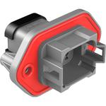 Conn Housing RCP 8 POS Crimp ST Panel Mount Gray