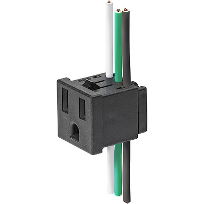 SCHURTER-3-119-049 Steckverbinder NEMA line Outlet 5-15R, Snap-in Mounting, Front Side, IDC- or Quick-connect Terminal