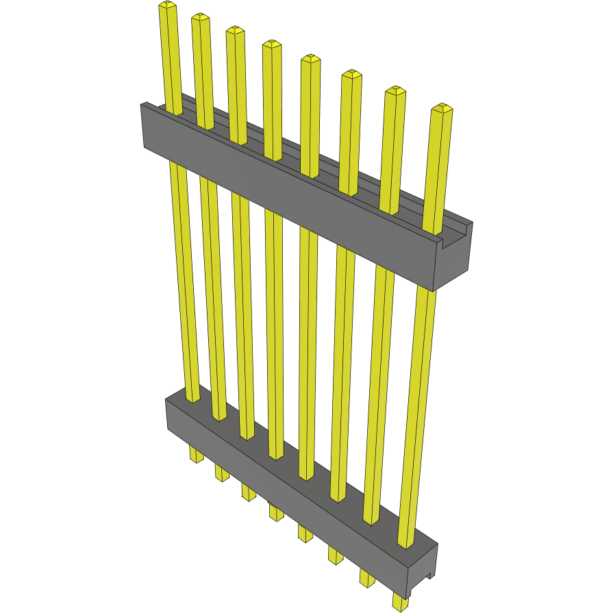Samtec-DW-08-13-L-S-900-LL Embases de raccordement et réceptacles PCB Conn Board Stacker HDR 8 POS 2.54mm Solder ST Top Entry Thru-Hole Bulk